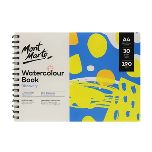 MONT MARTE WATERCOLOUR BOOK A4 190 gsm